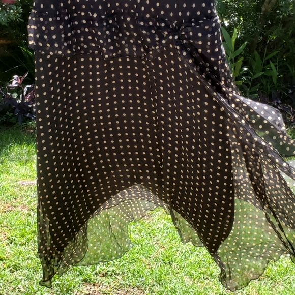 Vintage Jonathan Martin Silk Drop Waist Dress 12 - Picture 5 of 10